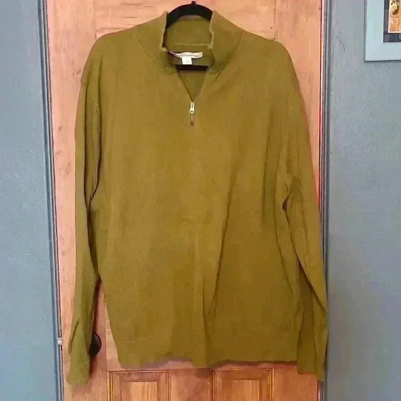 Olive 1/4 Zip Sweater - Picture 2 of 6